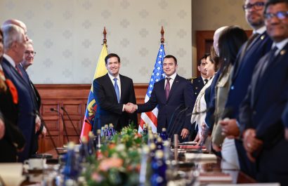 Marco Rubio anuncia 13,5 millones contra el narcotráfico y 6 millones para drones en Ecuador