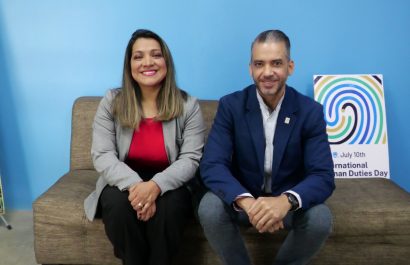 María Augusto Gordillo, presidenta nacional de JCI y Argenis Angulo, presidente mundial de JCI 2022