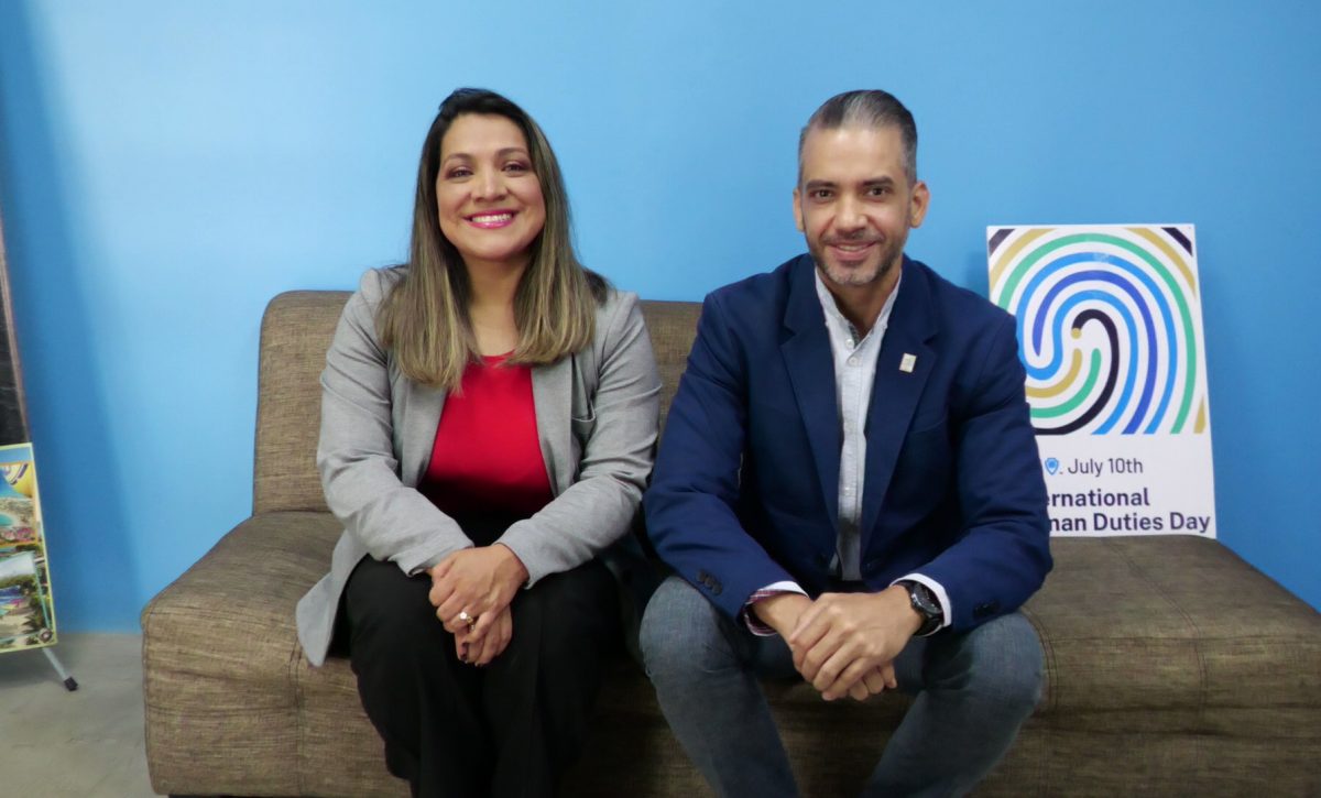 María Augusto Gordillo, presidenta nacional de JCI y Argenis Angulo, presidente mundial de JCI 2022