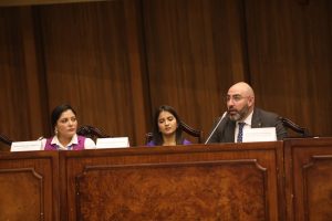 Mario Godoy presidente del Consejo de la Judicatura en el Salón José Mejía Lequerica. FOTO: Asamblea Nacional