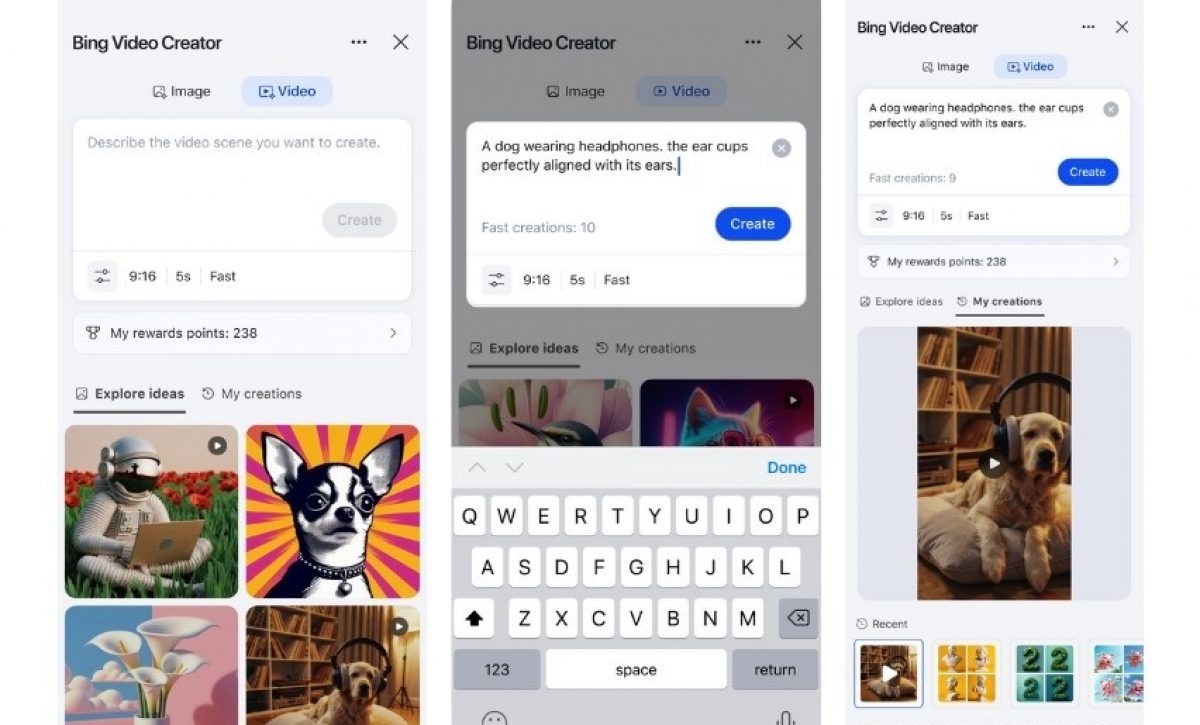 Microsoft presenta Bing Video Creator, IA para vídeos cortos gratis