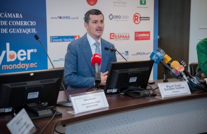 Miguel Ángel González, presidente de la CCG durante la rueda de prensa