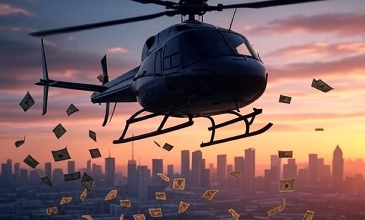 Miles de dólares fueron lanzados desde un helicóptero sobre una avenida de Detroit, en un emotivo homenaje al empresario local Darrell Thomas.