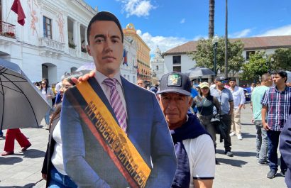 Miles de ecuatorianos celebran la posesión del presidente Daniel Noboa en Quito