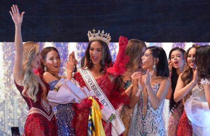 Miss Universo Ecuador 2025 Nadia Mejía, Comunidad USA, ganó el certamen en su segunda participación. (API)