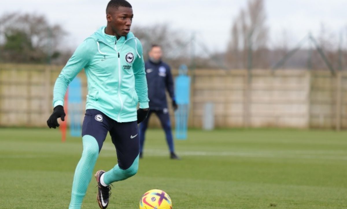 Moises Caicedo entrenando en el Brighton & Hove Albion FOTO: Brighton