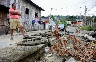 Moradores de Libertad II en Portoviejo exigen obras urgentes por deslizamiento de tierra