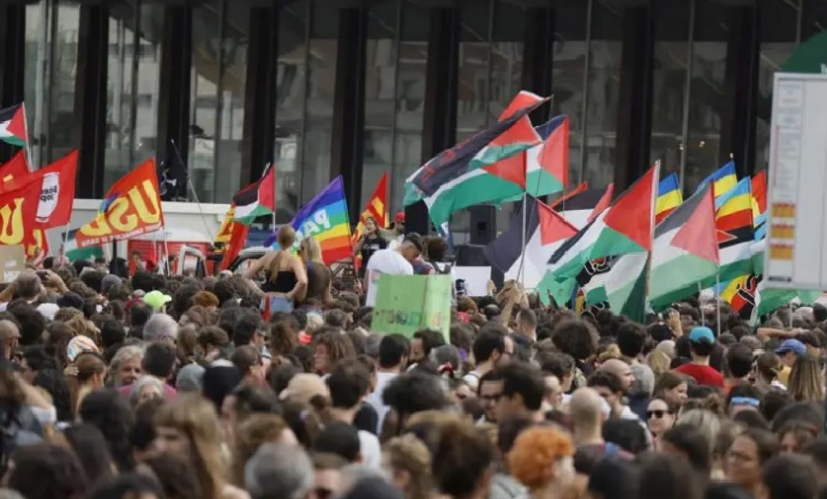 Movilización pro palestina en Roma, Italia. FOTO: Europa Press.