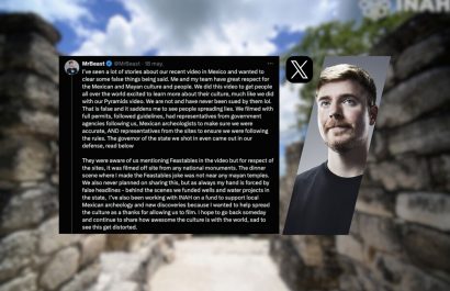 MrBeast respondió a rumores de demanda por grabar en zonas arqueológicas de México