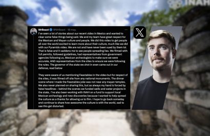 MrBeast respondió a rumores de demanda por grabar en zonas arqueológicas de México