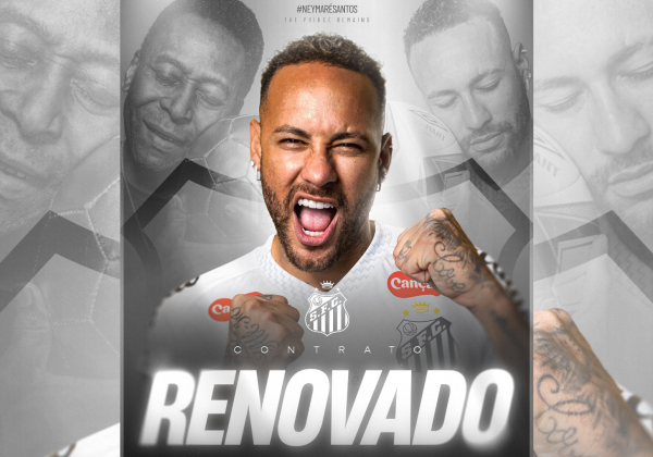 Neymar renueva con el Santos y jugará en Brasil hasta finales de 2025