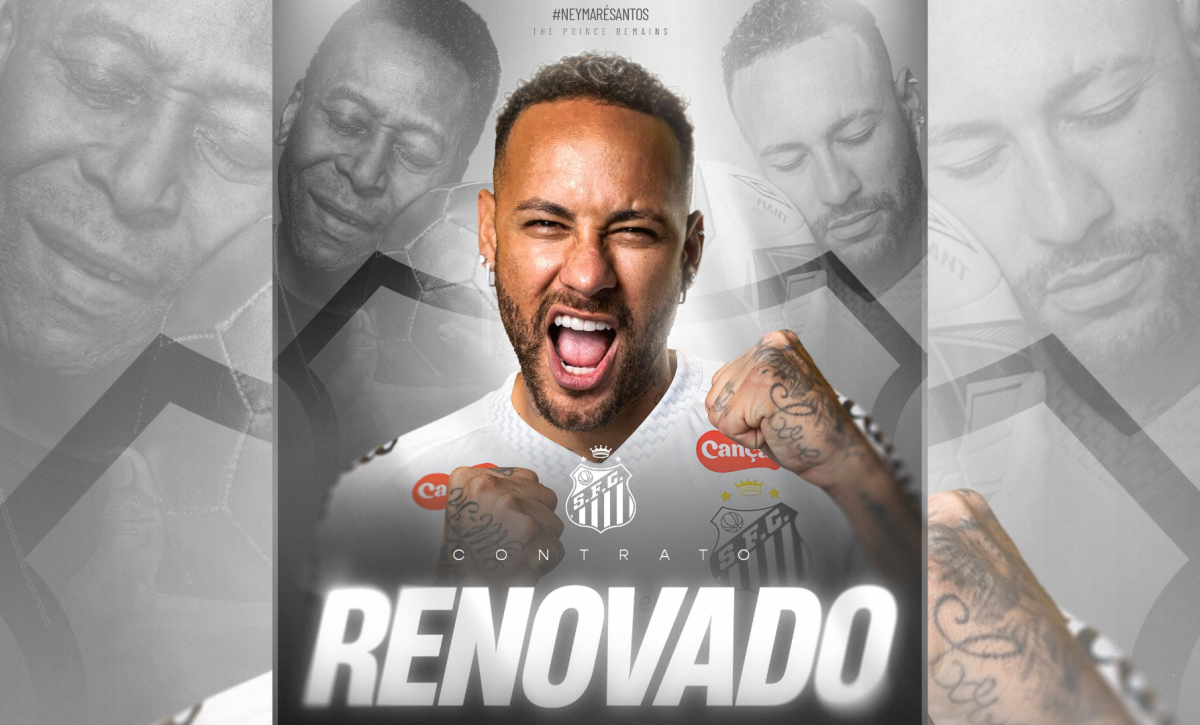Neymar renueva con el Santos y jugará en Brasil hasta finales de 2025