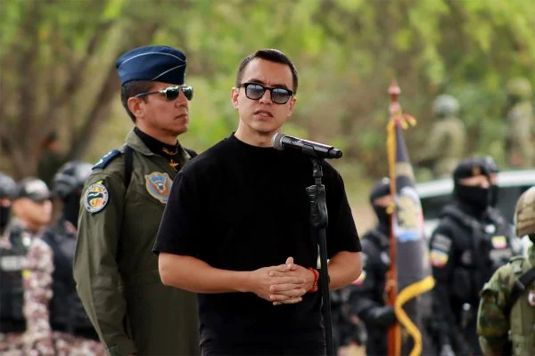 "No permitiremos que vándalos nos detengan": Noboa desafía protestas en Cuenca