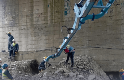 Obras de recuperación en puente El Capulí tras socavamiento