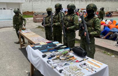 Operativo militar en la Penitenciaría del Litoral dejó celulares, droga y armas incautadas