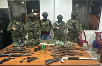 Operativos militares en Puebloviejo 10 armas de fuego y municiones decomisadas