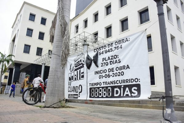 La remodelación del Palacio de Justicia de Portoviejo inició en junio de 2020.