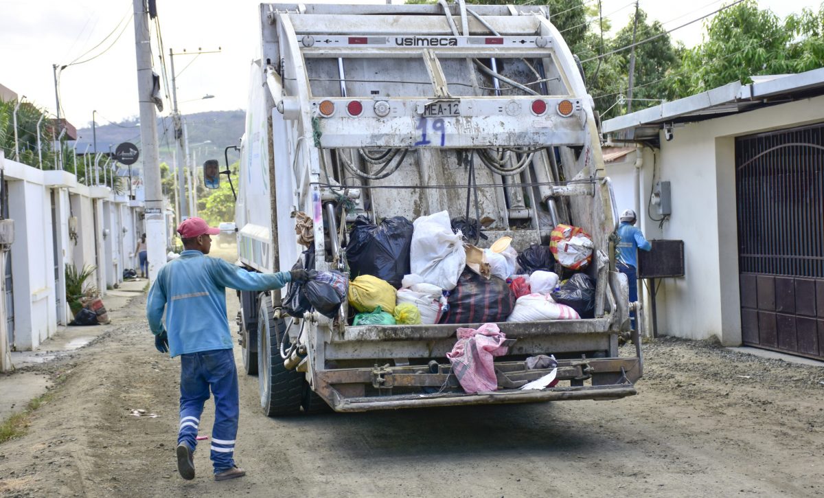 La recolección de basura en la ciudad de Portoviejo