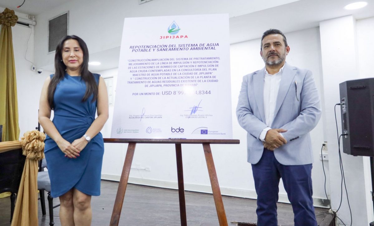 Municipio de Jipijapa firma contrato para modernizar sistema de agua y planta de aguas residuales