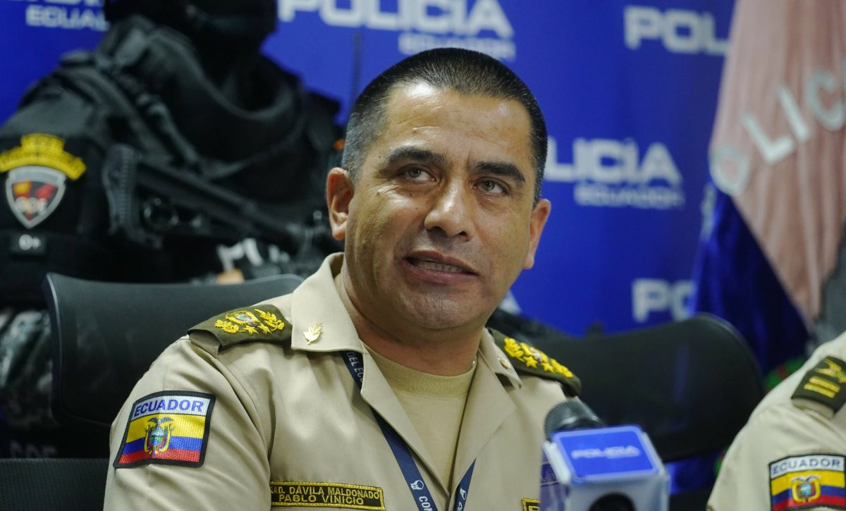 Pablo Vinicio Dávila Maldonado, Comandante de la Policía de Ecuador. (Foto: API)
