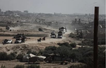 Palestinos desplazados en la Franja de Gaza. FOTO: Europa Press.