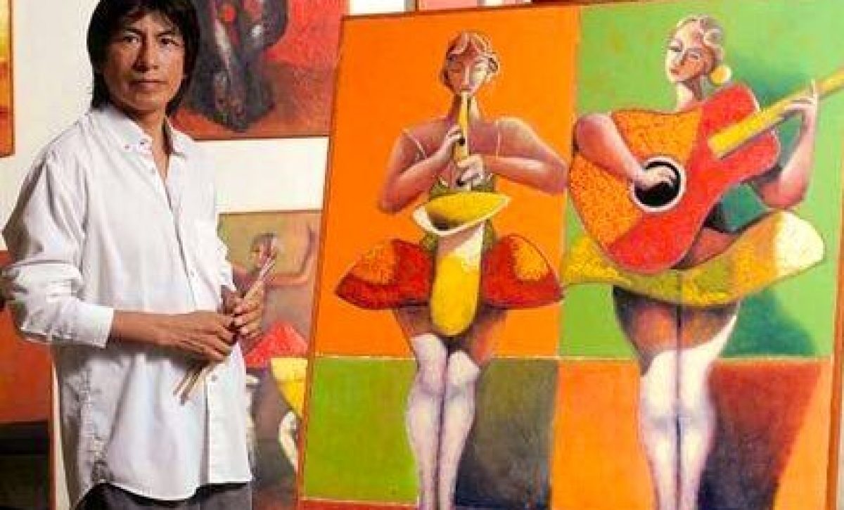 Pintor Ecuatoriano Quimbita presenta su visión andina en Lima