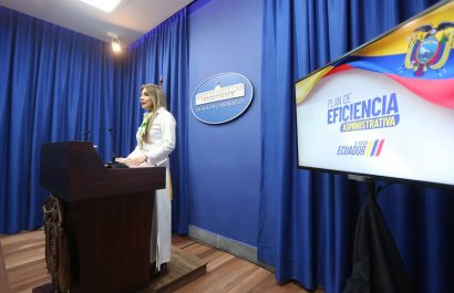 Carolina Jaramillo, vocera del Palacio de Carondelet, dio a conocer sobre El Plan de Eficiencia Administrativa. FOTO: Presidencia de Ecuador