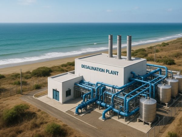 El costo de producción del metro cúbico de agua potable en Manta, actualmente en 82 centavos y aumentará con las plantas desaladoras. 