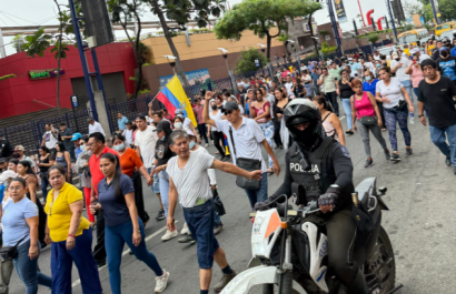 Plantón en la Bahía: comerciantes exigen protección contra la delincuencia