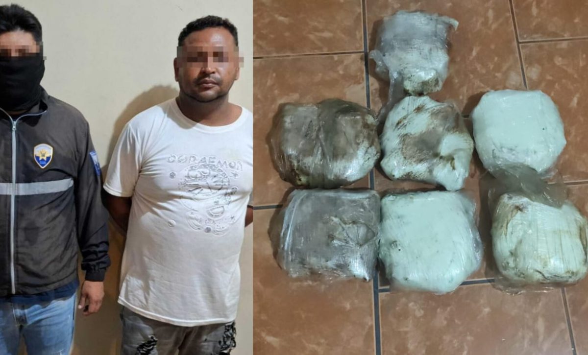 Policía detiene a hombre que llevaba 13 kilos de droga encaletada en un vehículo, en la vía La Concordia - Santo Domingo