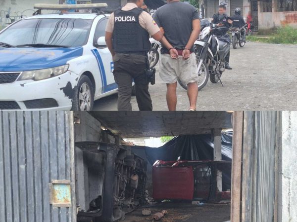 Policía investiga presunto desguazadero en la cooperativa María del Rosario de Santo Domingo de los Tsáchilas