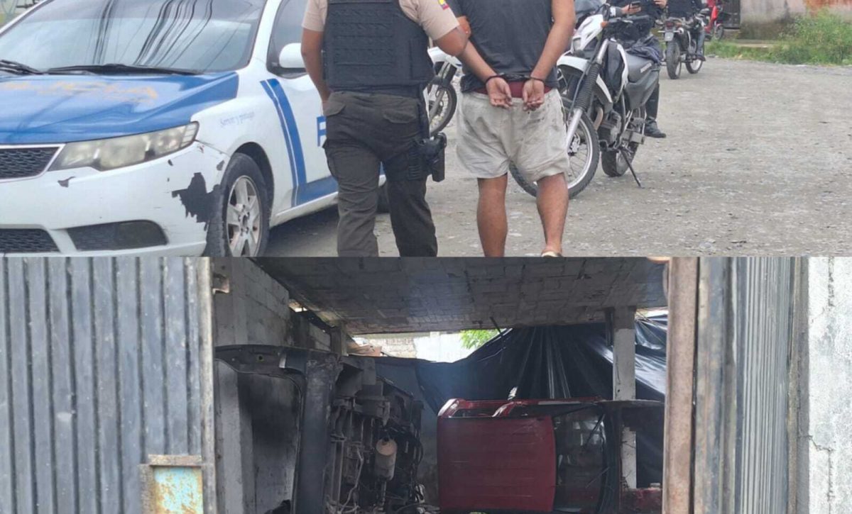 Policía investiga presunto desguazadero en la cooperativa María del Rosario de Santo Domingo de los Tsáchilas