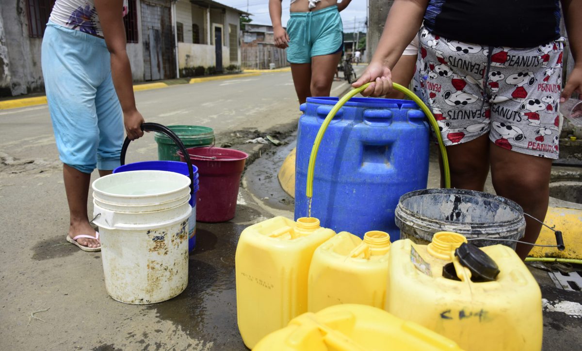 Portoaguas trabaja para restablecer suministro de agua en Portoviejo este fin de semana