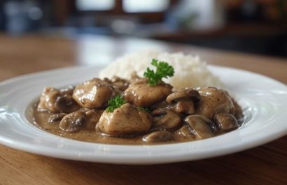 Prepara un delicioso pollo en salsa de champiñones en sólo 30 minutos