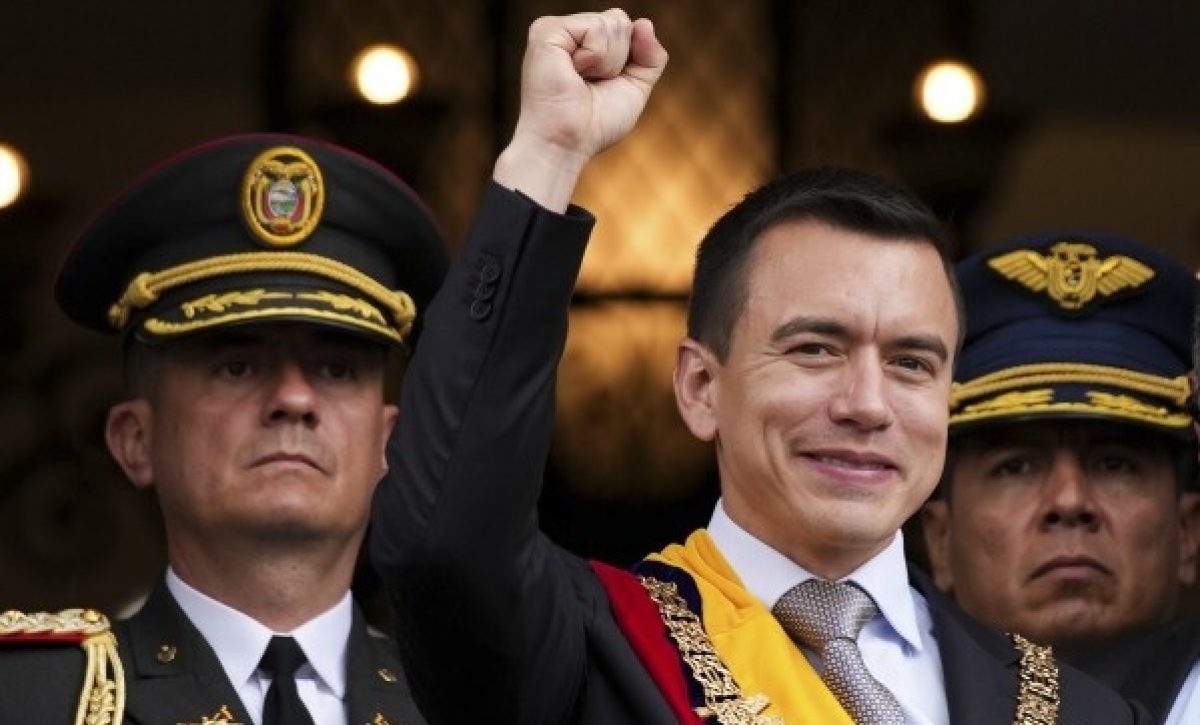 Presidente Daniel Noboa busca blindar a Ecuador de los aranceles de Donald Trump.