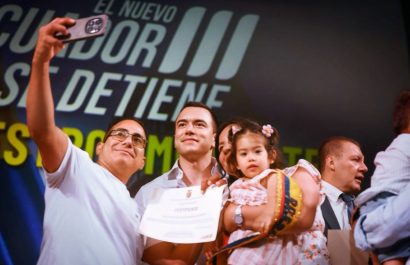 Presidente Daniel Noboa comparte logros de gestión con ecuatorianos en Roma