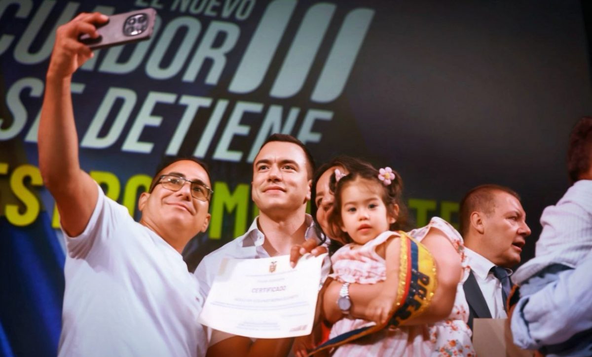 Presidente Daniel Noboa comparte logros de gestión con ecuatorianos en Roma
