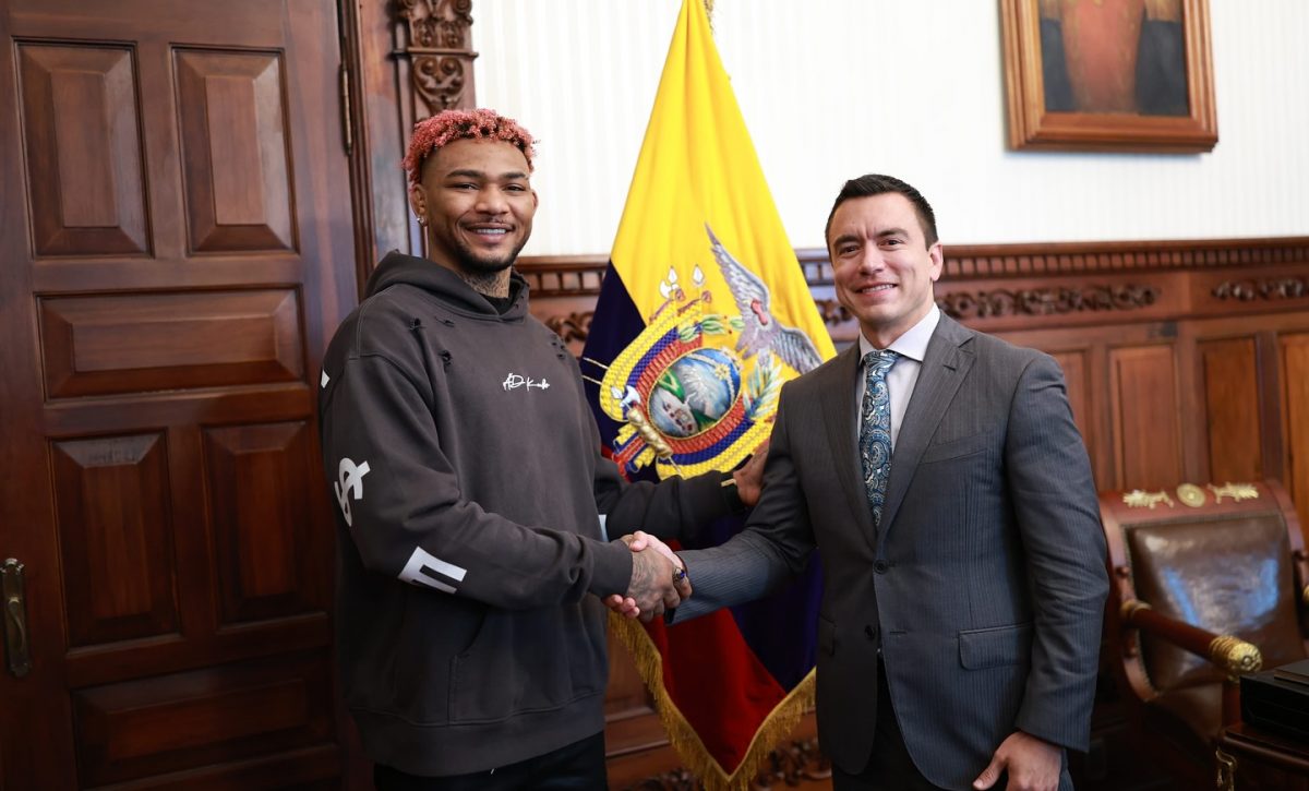 Presidente Daniel Noboa recibe a Michael Morales en Carondelet Gracias por inspirar a toda una generación