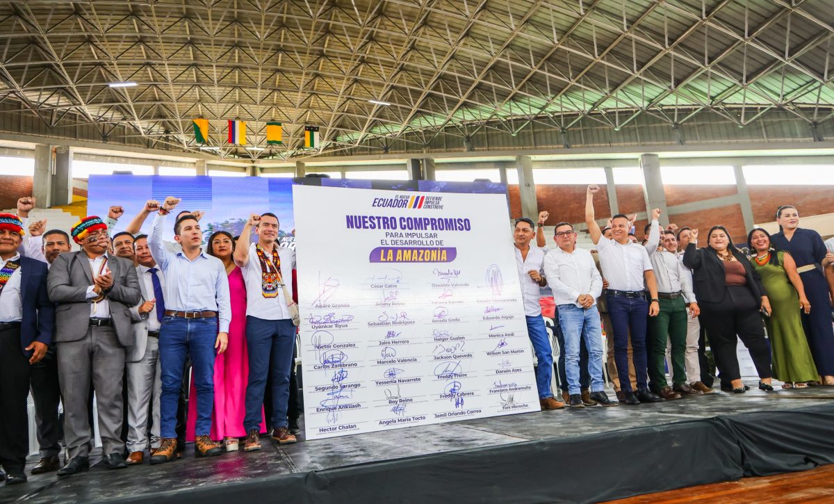 Presidente Noboa destina 64 millones para 28 proyectos en la Amazonía