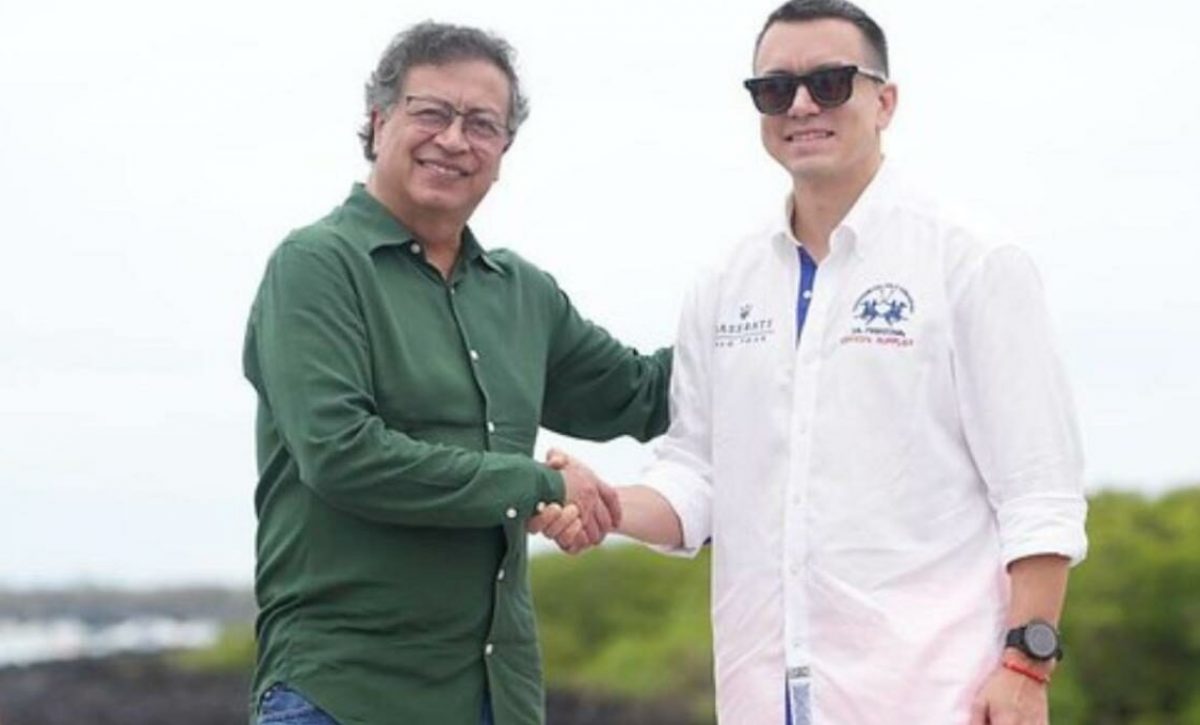 Gustavo Petro y Daniel Noboa
