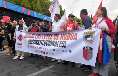 Protesta en Quito: Gremios respaldan a la Corte Constitucional y critican al Gobierno