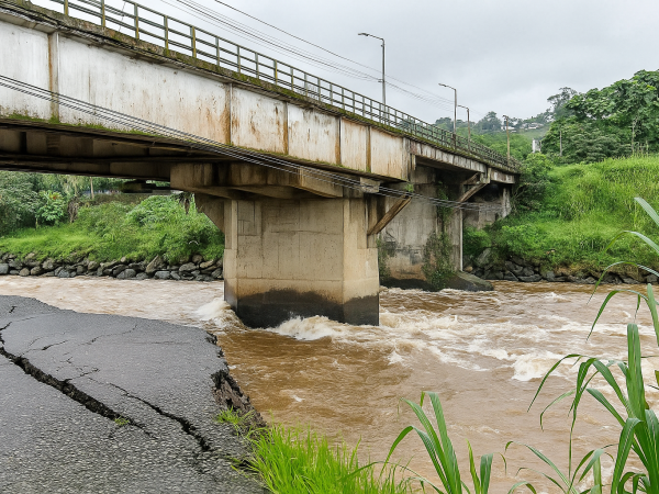Puente al borde del colapso en Santo Domingo comunidades bloquean el paso y exigen acción inmediata