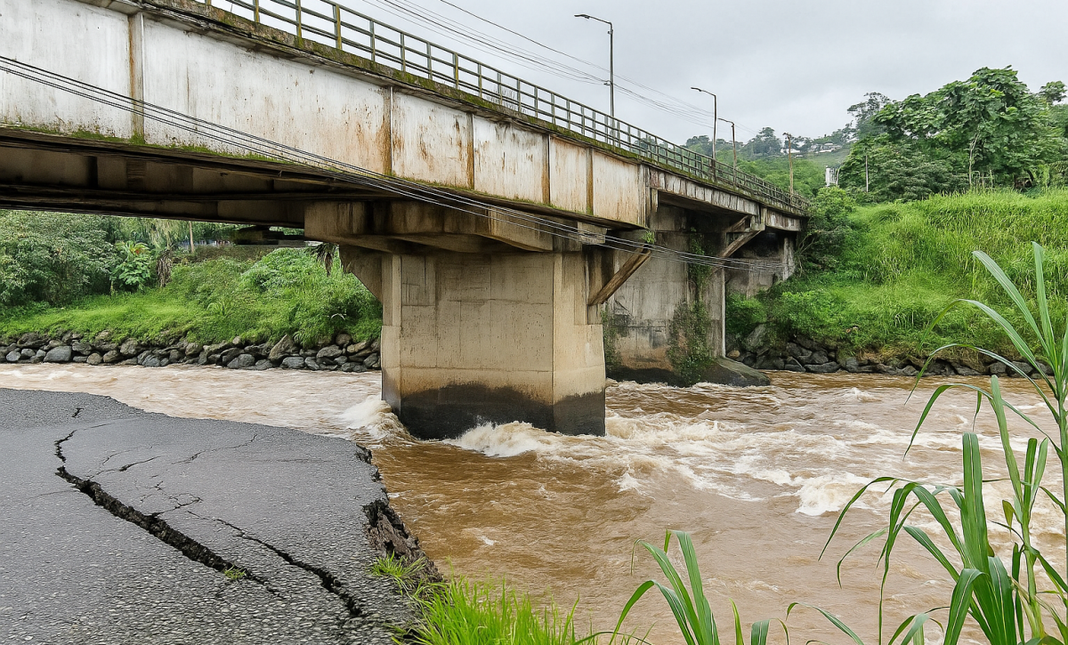 Puente al borde del colapso en Santo Domingo comunidades bloquean el paso y exigen acción inmediata