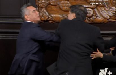 Puñetazos en el Senado mexicano: Alito Moreno golpeó a Gerardo Fernández Noroña