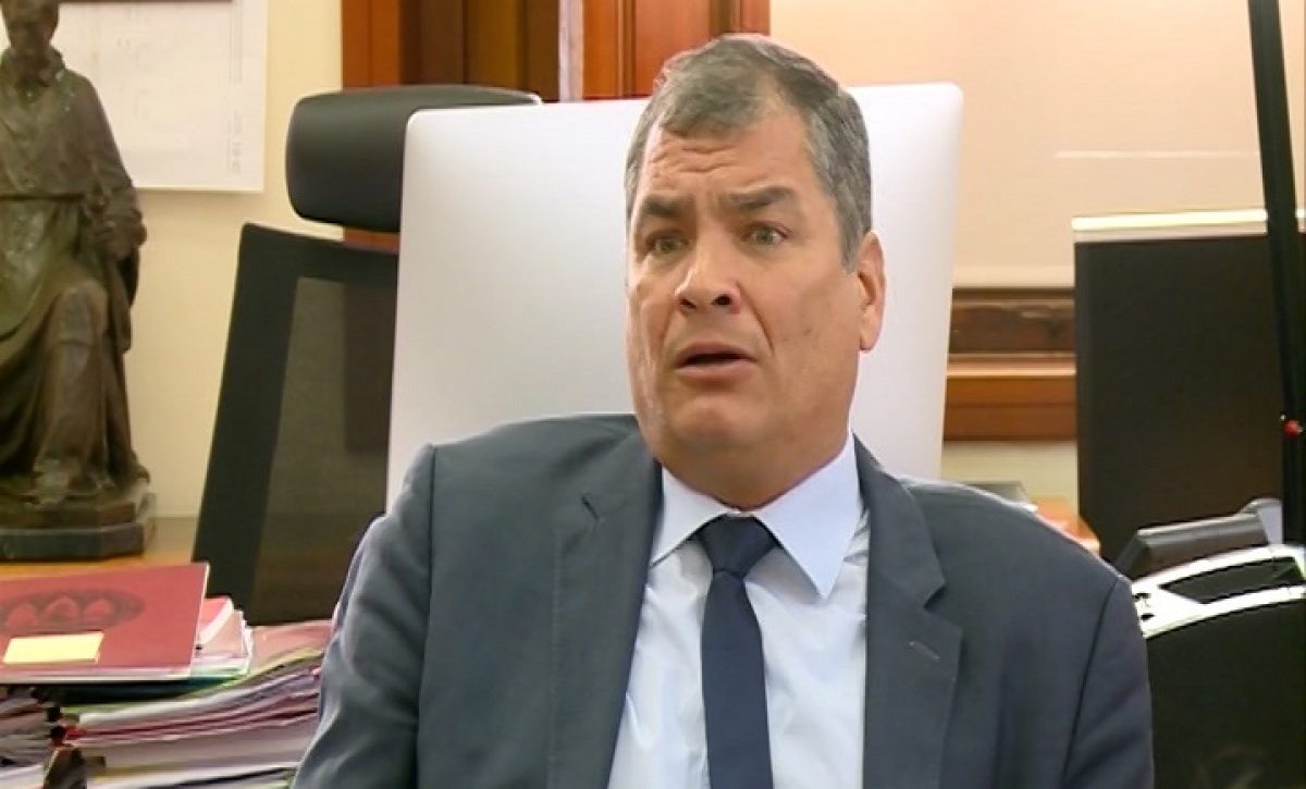 Rafael Correa cuestiona el triunfo de Daniel Noboa en la Segunda Vuelta