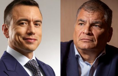 Rafael Correa dice que los "gestores de paz" son un modelo exitoso y que Daniel Noboa propuso las "brigadas de seguridad" en su plan de desarrollo.