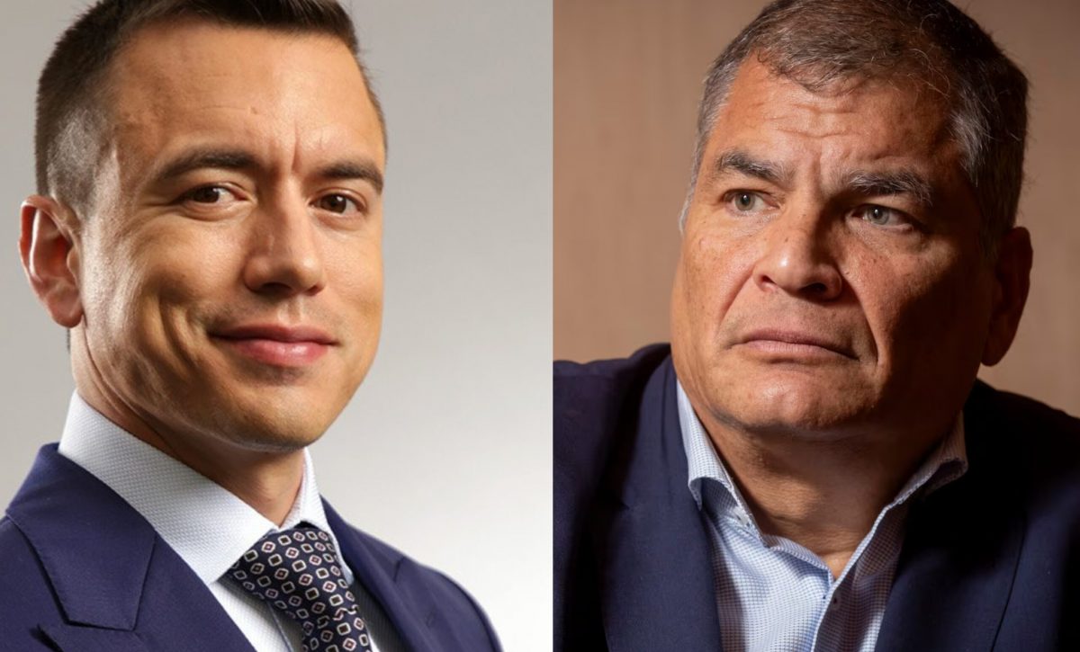 Rafael Correa dice que los "gestores de paz" son un modelo exitoso y que Daniel Noboa propuso las "brigadas de seguridad" en su plan de desarrollo.