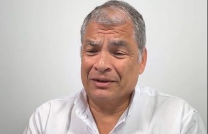Rafael Correa rechaza grabación que lo vincula con el asesinato de Fernando Villavicencio.