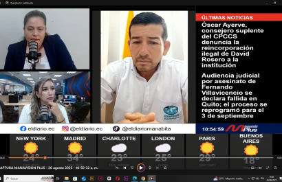 Rafael Torres, presidente de la Federación Nacional de Productores de Plátano (FENAPROPE) durante entrevista en Manavisión Plus.