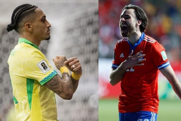 Raphinha en Brasil, y Ben Brereton Díaz en Chile serían titulares este jueves.